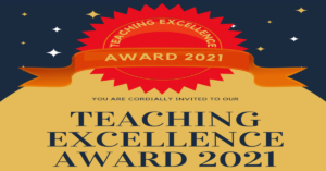 TEACHING EXCELLENCE AWARD 2021 - CALL FOR NOMINATIONS 1 TEACHING EXCELLENCE AWARD 2021